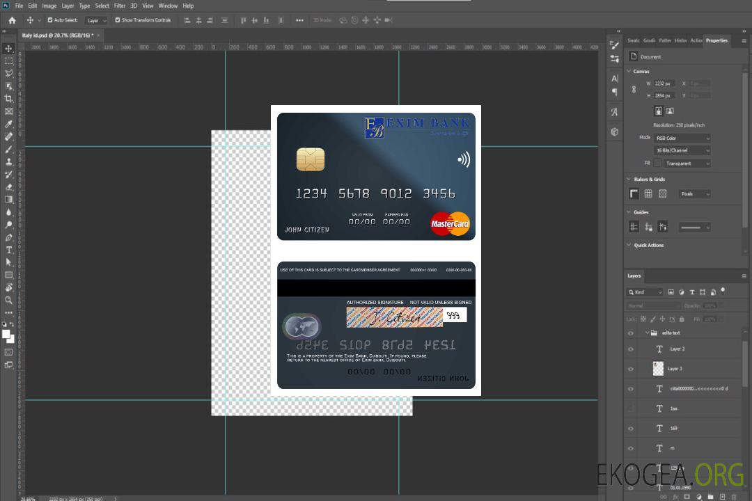 Carte Mastercard Djibouti Exim Bank template Carte Mastercard Djibouti Exim Bank template